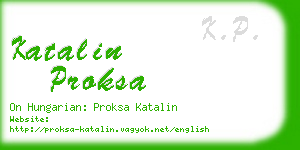 katalin proksa business card